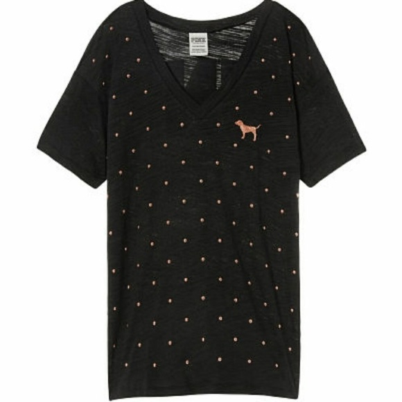 PINK Victoria's Secret Tops - NIP VS PINK BLING LEGGING TEE